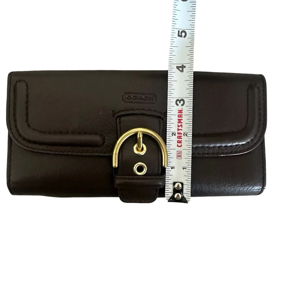 Coach‎ vintage trifold brown leather wallet